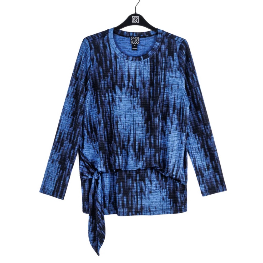 CLARA SUNWOO Blue and Black Women's Top